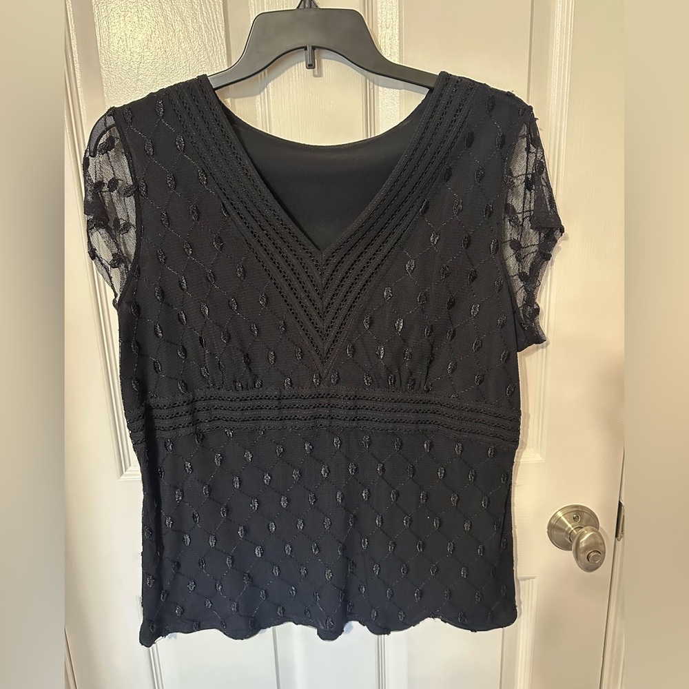 Vintage Women’s Blouse 2X Lace Babydoll Y2K Whimsigoth Romantic Coquette Dainty
